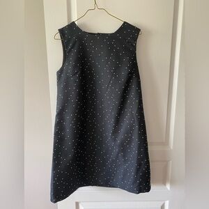 Frnch Navy Polka Dot Dress